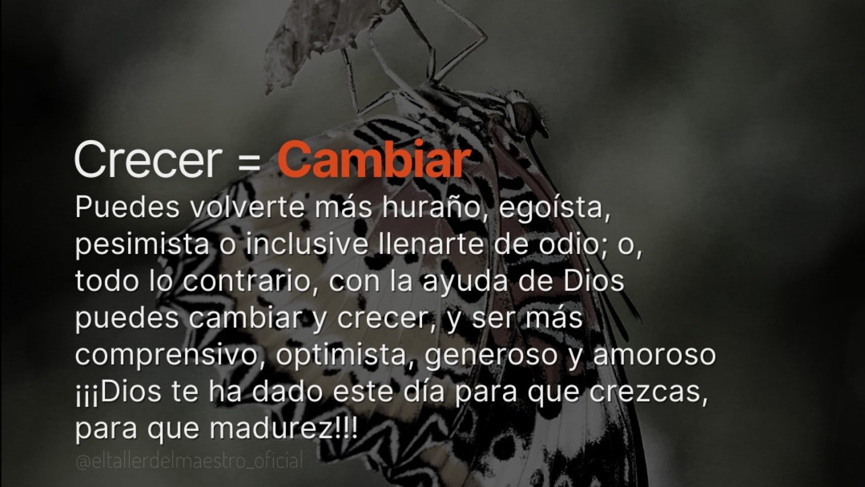 CRECER = CAMBIAR