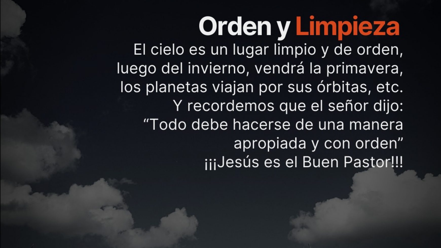 ORDEN Y LIMPIEZA