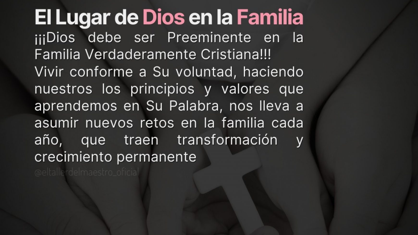 👨‍👩‍👧‍👦 EL LUGAR DE DIOS EN LA FAMILIA 👨‍👩‍👧‍👦