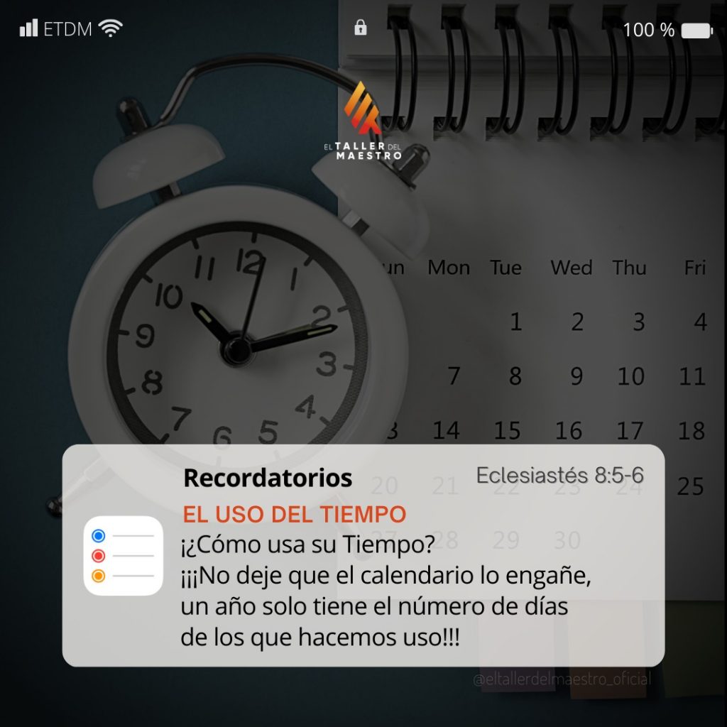 🗓 EL USO DEL TIEMPO 🗓