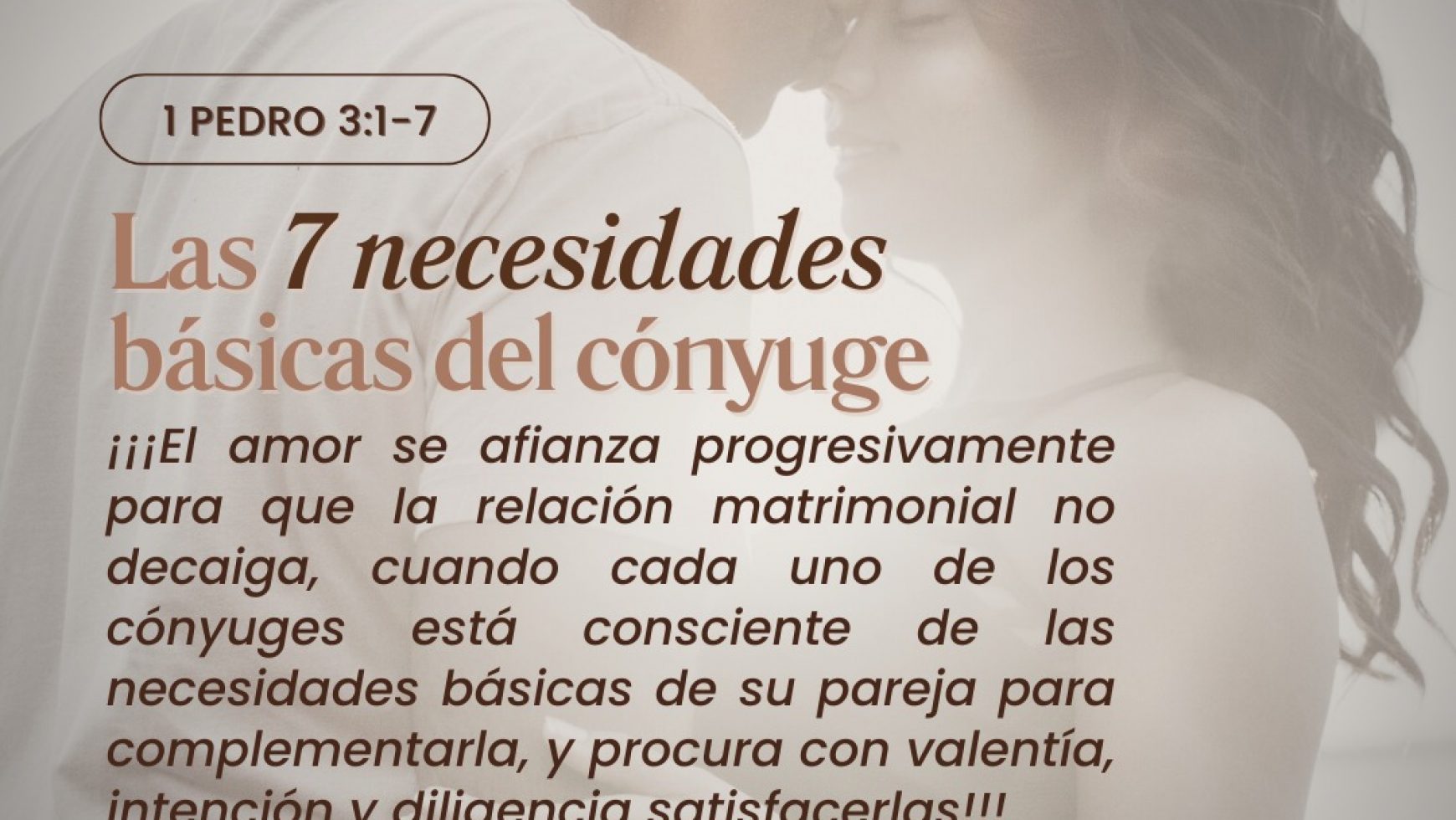 <strong>⚤ </strong>LAS 7 NECESIDADES BÁSICAS DEL CÓNYUGE <strong>⚤</strong>