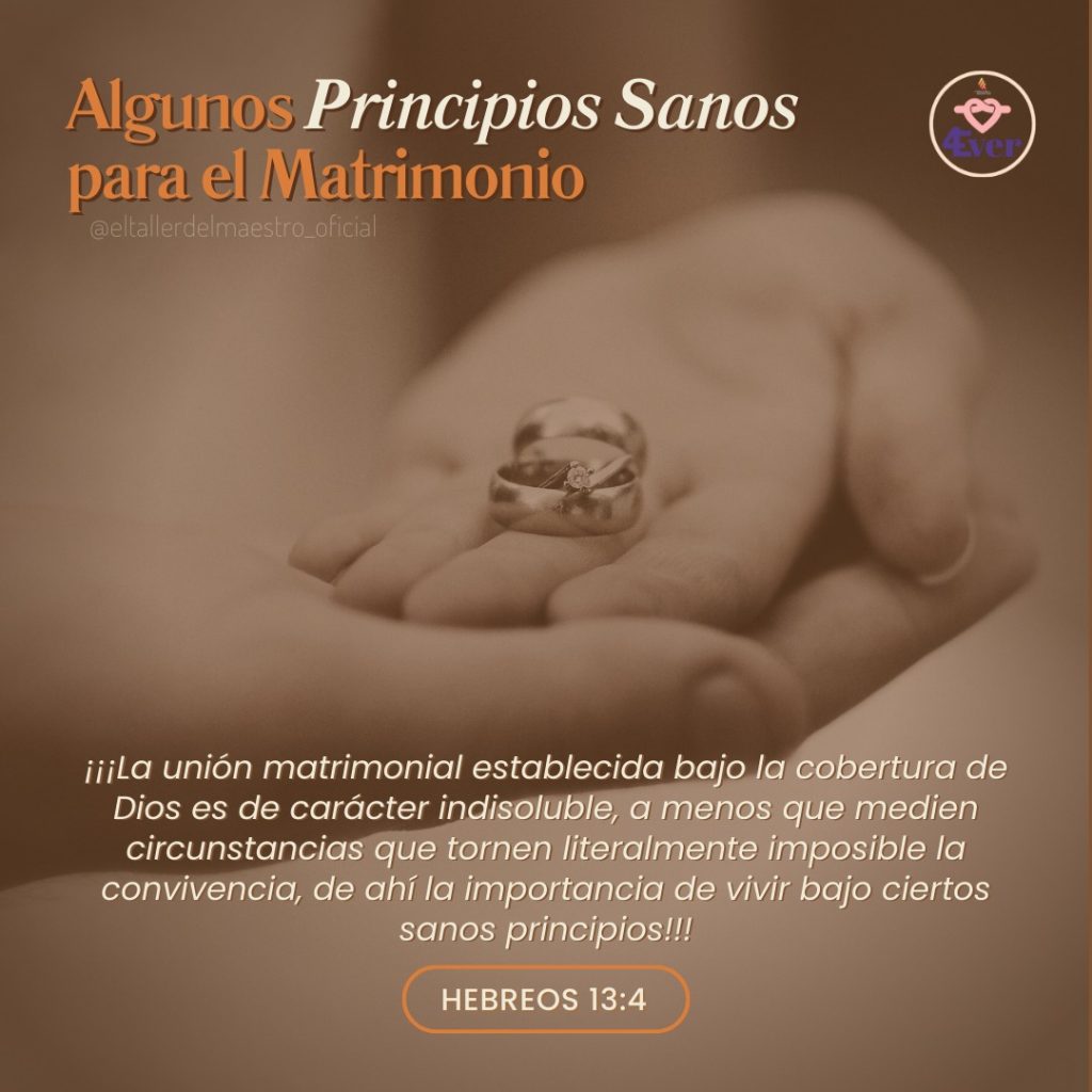 ⚤ ALGUNOS PRINCIPIOS SANOS PARA EL MATRIMONIO ⚤