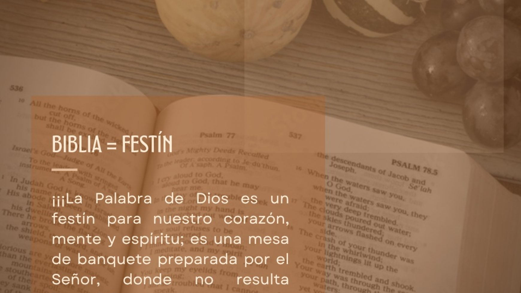 BIBLIA = FESTÍN