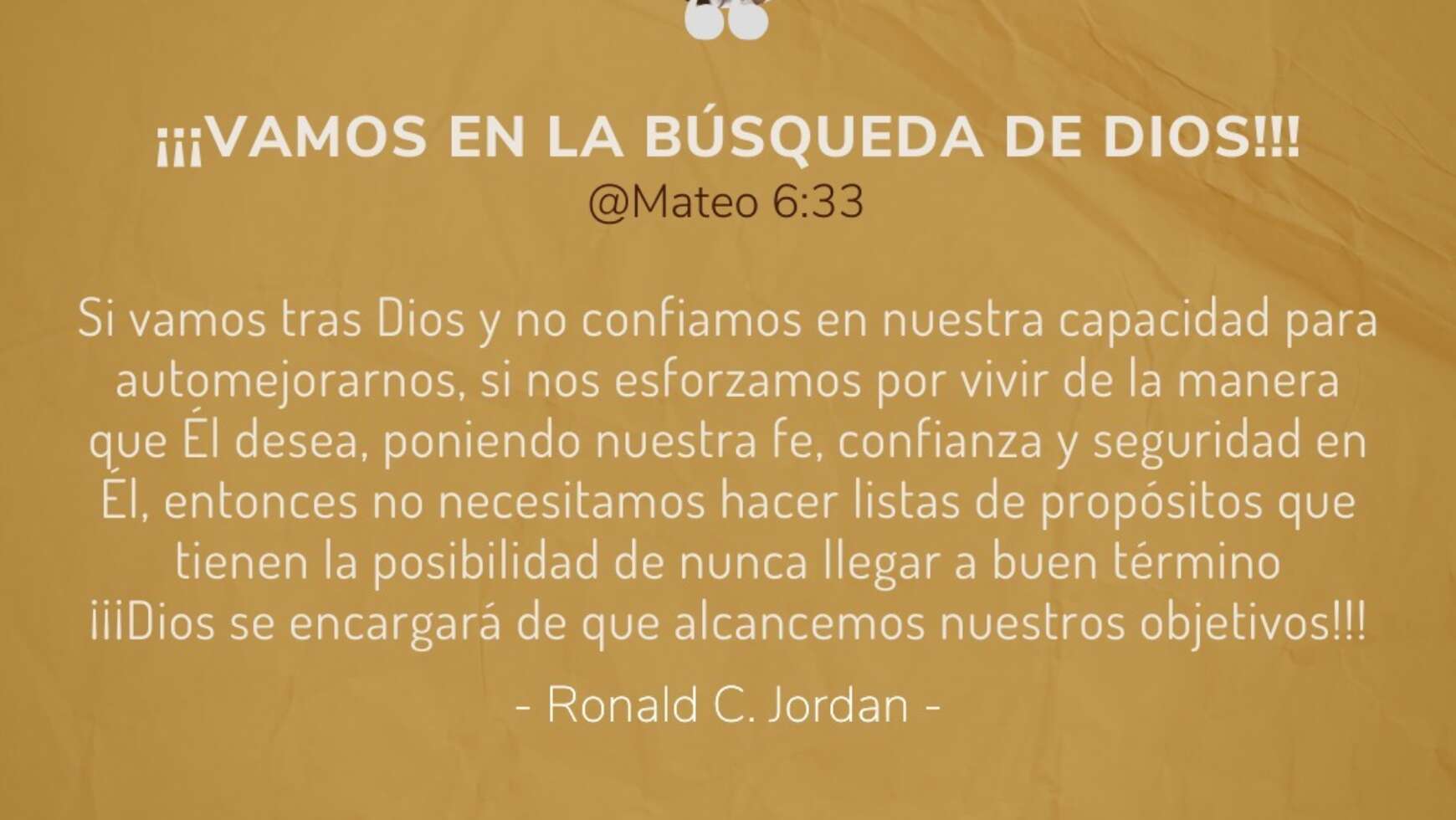  ¡¡¡VAMOS EN LA BÚSQUEDA DE DIOS!!! 