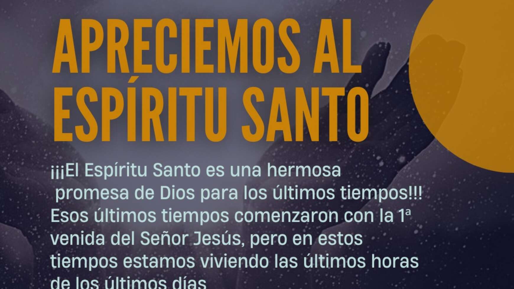 APRECIEMOS AL ESPÍRITU SANTO