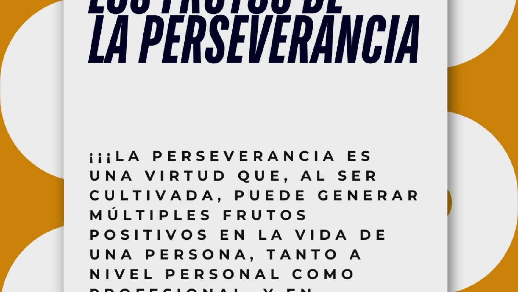 💪🏼 LOS FRUTOS DE LA PERSEVERANCIA 💪🏼
