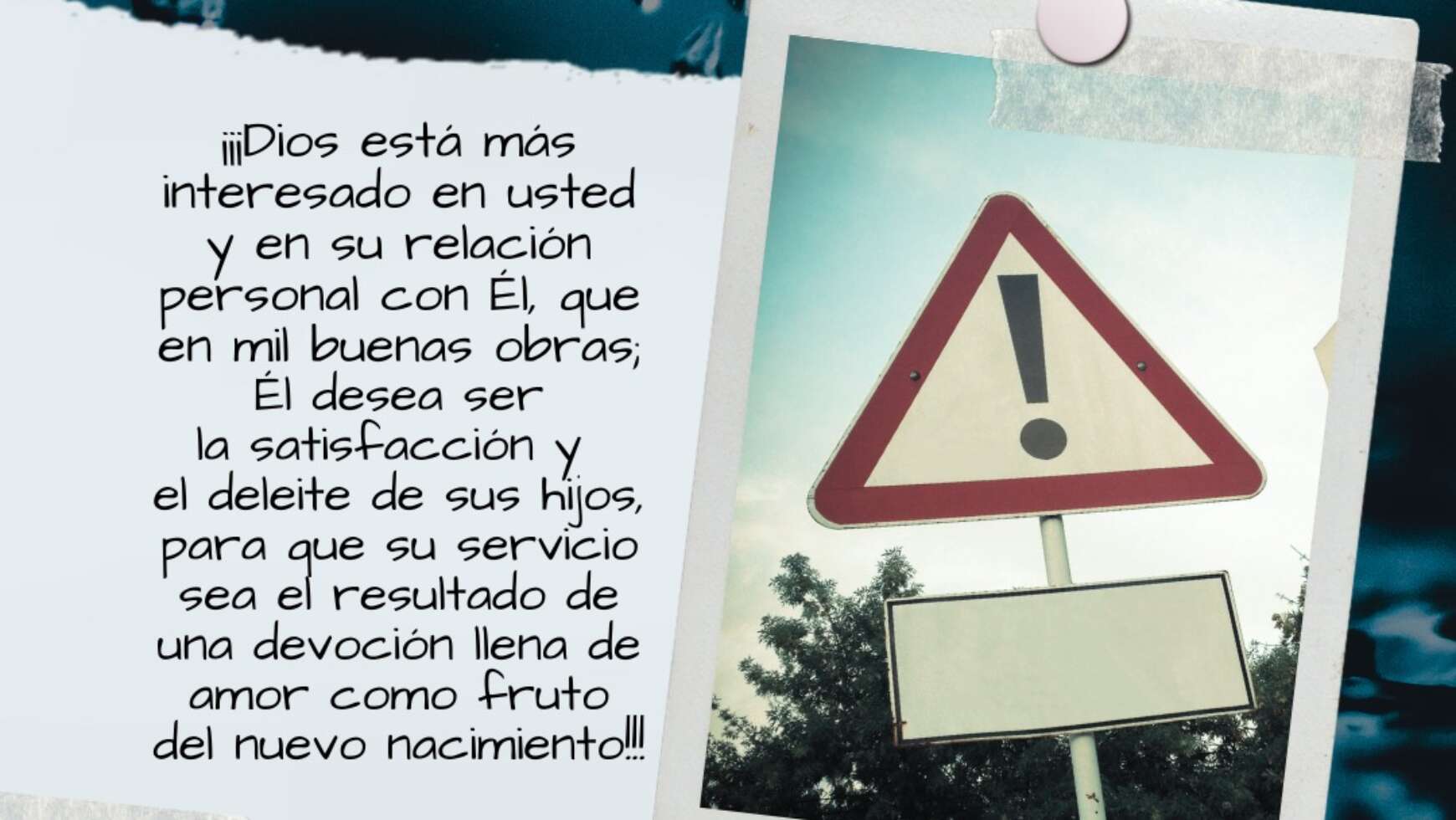 NUEVO NACIMIENTO = ADVERTENCIA