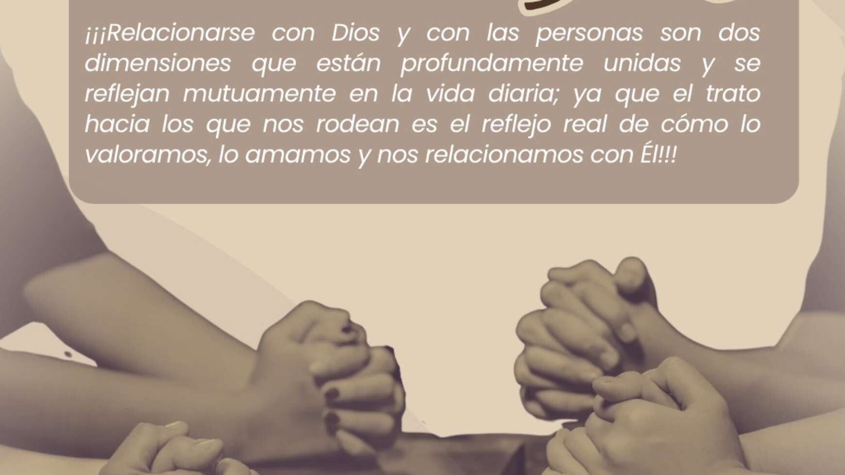 RELACIONÁNDONOS CON DIOS